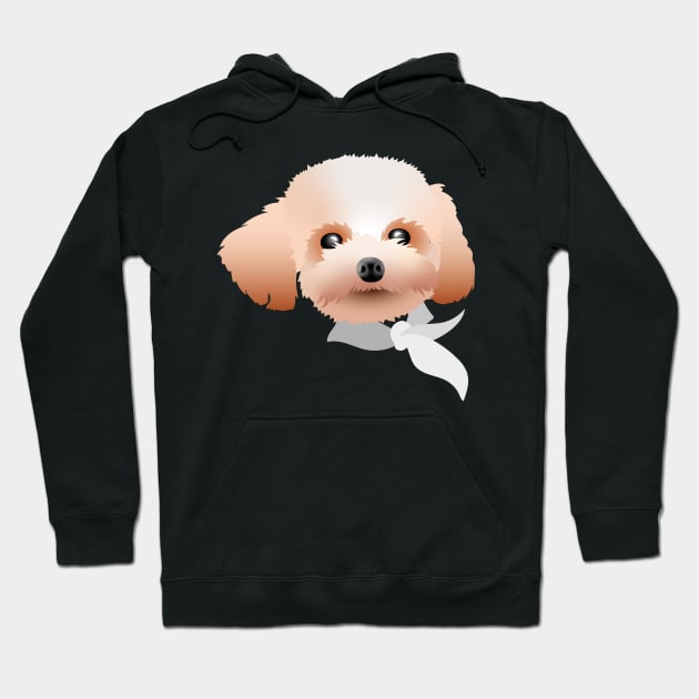 Cute Dog Face Hoodie by Dog Talo